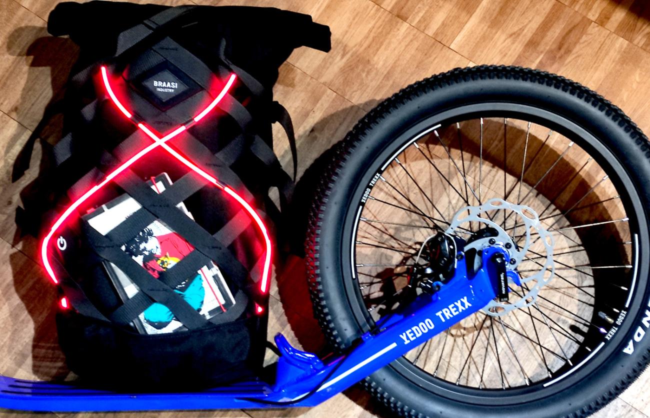 Rucksack von BRAASI mit faseroptischem Beleuchtungssystem 