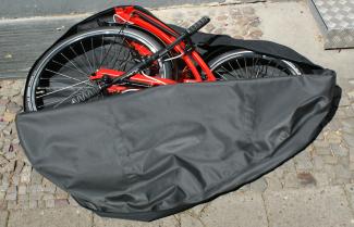 Gefalteter Tretroller MIBO SPLIT in der Transporttasche